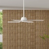 image:imageHunter 52 inch IndoorOutdoor Ceiling Fan and Remote Control AirStack Fresh White Ceiling Fan 6 Speed DC Motor ENERGY STAR 50434 for Patios Bedrooms or Living Rooms Matte Black 52 inchFresh White