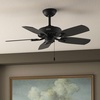 image:imageHunter Builder Elite 42 inch Indoor Ceiling Fan Matte Black Ceiling Fan 3 Speed WhisperWind Motor 53485 for Bedrooms Living Rooms or KitchensMatte Black