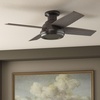 image:imageHunter Dempsey 44 inch Indoor Low Profile Ceiling Fan and Remote Control Noble Bronze Ceiling Fan 3 Speed WhisperWind Motor 59336 for Bedrooms Living Rooms or KitchensNoble Bronze