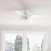 image:imageHunter Dempsey 44 inch Indoor Low Profile Ceiling Fan and Remote Control Noble Bronze Ceiling Fan 3 Speed WhisperWind Motor 59336 for Bedrooms Living Rooms or KitchensFresh White