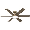 image:imageHunter Donatella Indoor Ceiling Fan Standard Mount 52 inch Luxe Gold  with LED Light and Remote Control Quiet 6 Blades For Bedroom Living Room Kitchen 51852