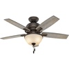 image:imageHunter Donegan Indoor Ceiling Fan with LED Light and Pull Chain Control 44 BronzeDark