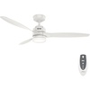 image:imageHunter Fan 52 inch Ceiling Fan with Light Outdoor or Indoor White Ceiling Fan for Porch Living Room Office Kitchen Garage 3 Blades Renewed
