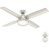 image:imageHunter Fan 52 inch Contemporary Matte Nickel IndoorOutdoor Ceiling Fan with LED Light Kit and Remote Control Renewed