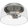 image:imageHunter Fan Company 19163 Hartland Flush Mount Light Indigo BlueMatte Silver