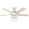 image:imageHunter Fan Company 51331 44 inch Hardwick Fresh White Ceiling Fan with LED Light Kit and Handheld RemoteFresh White finish