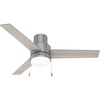 image:imageHunter Fan Company 51972 52 inch Brunner Matte White Low Profile Ceiling Fan with LED Light Kit and Pull Chain  Modern Low Profile Mount Pull Chain 3 Blades For Bedroom Living Room 51972Matte Silver