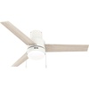 image:imageHunter Fan Company 51972 52 inch Brunner Matte White Low Profile Ceiling Fan with LED Light Kit and Pull Chain  Modern Low Profile Mount Pull Chain 3 Blades For Bedroom Living Room 51972Matte White