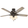 image:imageHunter Fan Company 53336 52 inch Donegan Onyx Bengal Ceiling Fan with LED Light Kit and Pull Chain