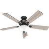 image:imageHunter Swanson Indoor Ceiling Fan with LED Light 52 inch New Bronze  Standard Mount Pull Chain 5 Blades For Bedroom Living Room Kitchen 50901Matte Black