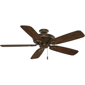 image:imageCasablanca 60 inch Outdoor or Indoor Ceiling Fan No Light with Pull Chain  Bronze Ceiling Fan without Light Standard Mount 5 Blades For Patio Porch Living Room  Heritage 59527 Aged Bronze