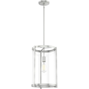 image:imageHunter  Astwood 1Light Matte Black Caged Style Dimmable Medium Size Pendant Light for Bedrooms Kitchens Dining Living Rooms  19123Brushed Nickel