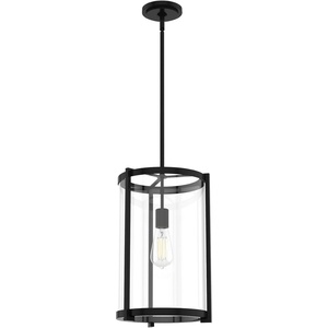 image:imageHunter  Astwood 1Light Matte Black Caged Style Dimmable Medium Size Pendant Light for Bedrooms Kitchens Dining Living Rooms  19123Matte Black