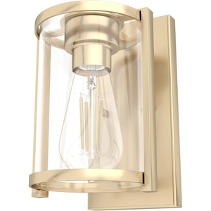 image:imageHunter  Astwood 1light Polished Nickel Small Sconce Light Dimmable Caged Style for Bedrooms Kitchens Foyers Bathrooms  19961Alturas Gold