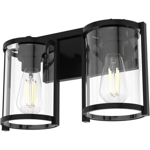 image:imageHunter  Astwood 2light Matte Black Medium Size Vanity Light Dimmable Caged Style for Bedrooms Kitchens Foyers Bathrooms  48000