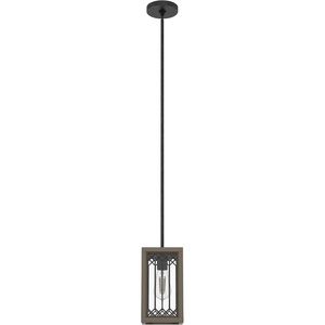 image:imageHunter  Chevron 1light Rustic Iron Mini Pendant Light Dimmable Casual Style Rectangle Shaped for Bedrooms Kitchens Dining Living Rooms  19973