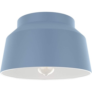 image:imageHunter  Cranbrook 1Light Indigo Blue Medium Size Flush Mount Light Dimmable Modern Style Bell Shaped for Bedrooms Kitchens Foyers Bathrooms  19173Indigo Blue