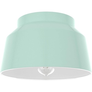 image:imageHunter  Cranbrook 1Light Mint Medium Size Flush Mount Light Dimmable Modern Style Bell Shaped for Bedrooms Kitchens Foyers Bathrooms  19171