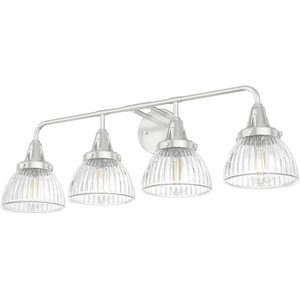 image:imageHunter  Cypress Grove 4light Brushed Nickel Medium Size Vanity Light Dimmable Transitional Style for Bedrooms Kitchens Foyers Bathrooms  19354