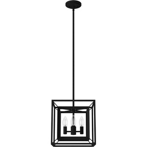 image:imageHunter  Doherty 4light Onyx Bengal Medium Size Pendant Light Dimmable Industrial Style Square Shaped for Bedrooms Kitchens Dining Living Rooms  19413Natural Iron