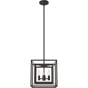 image:imageHunter  Doherty 4light Onyx Bengal Medium Size Pendant Light Dimmable Industrial Style Square Shaped for Bedrooms Kitchens Dining Living Rooms  19413Onyx Bengal