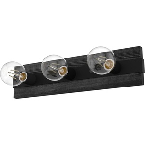 image:imageHunter  Donelson 3light Natural Black Iron Medium Size Vanity Light Dimmable Transitional Style for Bedrooms Kitchens Foyers Bathrooms  19061