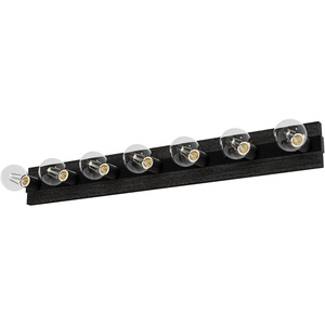 image:imageHunter  Donelson 7Light Natural Black Iron Large Vanity Light Dimmable Rustic Style for Bedrooms Kitchens Foyers Bathrooms  13053