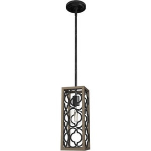 image:imageHunter  Gablecrest 1light French Oak Mini Pendant Light Dimmable Transitional Style Rectangle Shaped for Bedrooms Kitchens Dining Living Rooms  19390