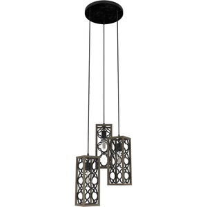image:imageHunter  Gablecrest 3light French Oak Medium Size Cluster Light Dimmable Transitional Style Round Shaped for Bedrooms Kitchens Dining Living Rooms  19995French Oak