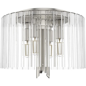 image:imageHunter  Gatz 4Light Brushed Nickel Modern Style Dimmable Medium Size Flush Mount Light for Bedrooms Kitchens Dining Living Rooms  19691