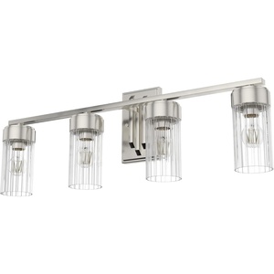 image:imageHunter  Gatz 4Light Brushed Nickel Modern Style Dimmable Medium Size Vanity Light for Bedrooms Kitchens Foyers Bathrooms  19687