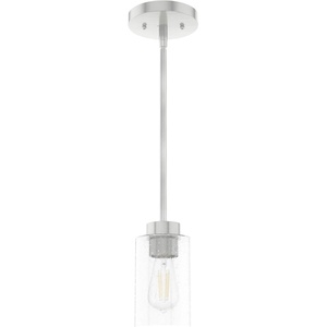 image:imageHunter  Hartland 1light Noble Bronze Mini Pendant Light Dimmable Casual Style Cylinder Shaped for Bedrooms Kitchens Dining Living Rooms  19013Brushed Nickel