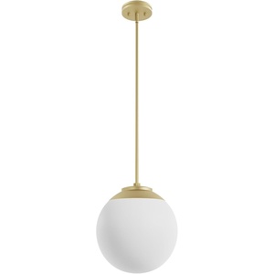 image:imageHunter  Hepburn 1Light Brushed Nickel Medium Size Pendant Light Dimmable Mid Century Modern Style Globe Shaped for Bedrooms Kitchens Dining Living Rooms  19848Modern Brass