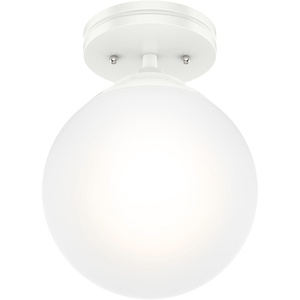image:imageHunter  Hepburn 1Light Matte White Small Flush Mount Light Dimmable Modern Style Globe Shaped for Bedrooms Kitchens Foyers Bathrooms  19021Matte White Finish