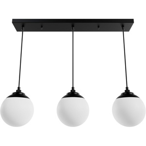 image:imageHunter  Hepburn 3Light Matte Black Medium Size Cluster Light Dimmable Mid Century Modern Style Round Shaped for Bedrooms Kitchens Dining Living Rooms  19757Matte Black