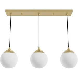 image:imageHunter  Hepburn 3Light Matte Black Medium Size Cluster Light Dimmable Mid Century Modern Style Round Shaped for Bedrooms Kitchens Dining Living Rooms  19757Modern Brass
