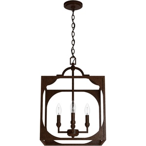 image:imageHunter  Highland Hill 4light Textured Rust Medium Size Pendant Light Dimmable Formal Style Lantern Shaped for Bedrooms Kitchens Dining Living Rooms  19981
