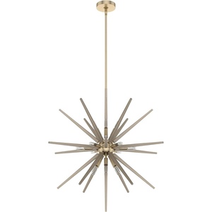 image:imageHunter  Jupiter Star 18light Brushed Nickel Extra Large Pendant Light Dimmable Sputnik Shaped for Bedrooms Kitchens Dining Living Rooms  19344Alturas Gold