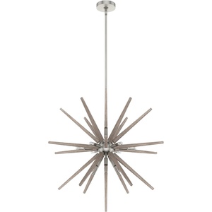 image:imageHunter  Jupiter Star 18light Brushed Nickel Extra Large Pendant Light Dimmable Sputnik Shaped for Bedrooms Kitchens Dining Living Rooms  19344Brushed Nickel