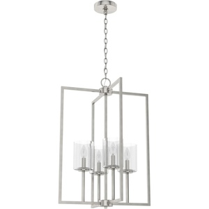 image:imageHunter  Kerrison 4light Brushed Nickel Medium Size Pendant Light Dimmable Rectangle Shaped for Bedrooms Kitchens Dining Living Rooms  19541