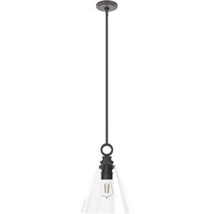 image:imageHunter  Klein 1light Noble Bronze Medium Size Pendant Light Dimmable Casual Style Cone Shaped for Bedrooms Kitchens Dining Living Rooms  19439