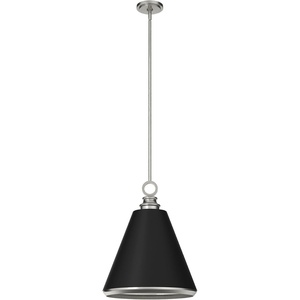 image:imageHunter  Klein 3light Brushed Nickel Medium Size Pendant Light Dimmable Casual Style Cone Shaped for Bedrooms Kitchens Dining Living Rooms  19447