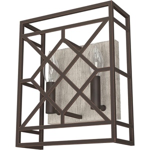 image:imageHunter  Langwood 2Light Onyx Bengal Medium Size Sconce Light Dimmable Rustic Style for Bedrooms Kitchens Foyers Bathrooms  19335