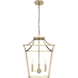 image:imageHunter  Laurel Ridge 4Light Alturas Gold Medium Size Pendant Light Dimmable Formal Style Lantern Shaped for Bedrooms Kitchens Dining Living Rooms  19069