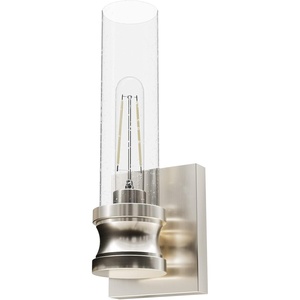 image:imageHunter  Lenlock 1light Brushed Nickel Small Sconce Light Dimmable Modern Style for Bedrooms Kitchens Foyers Bathrooms  19905
