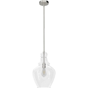 image:imageHunter  Maple Park 1light Brushed Nickel Medium Size Pendant Light Dimmable Casual Style Bell Shaped for Bedrooms Kitchens Dining Living Rooms  19567