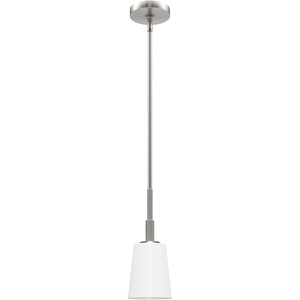 image:imageHunter  Nolita 1light Brushed Nickel Mini Pendant Light Dimmable Modern Style Cone Shaped for Bedrooms Kitchens Dining Living Rooms  19887