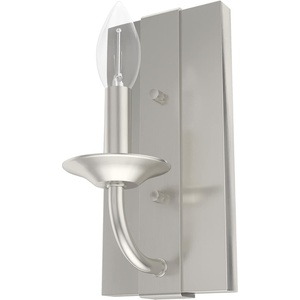 image:imageHunter  Perch Point 1Light Brushed Nickel Small Sconce Light Dimmable Casual Style for Bedrooms Kitchens Foyers Bathrooms  19421