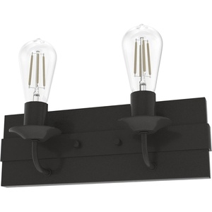image:imageHunter  Perch Point 2Light Noble Bronze Small Vanity Light Dimmable Casual Style for Bedrooms Kitchens Foyers Bathrooms  19430