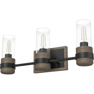 image:imageHunter  River Mill 3light Rustic Iron Medium Size Vanity Light Dimmable Rustic Style for Bedrooms Kitchens Foyers Bathrooms  19466